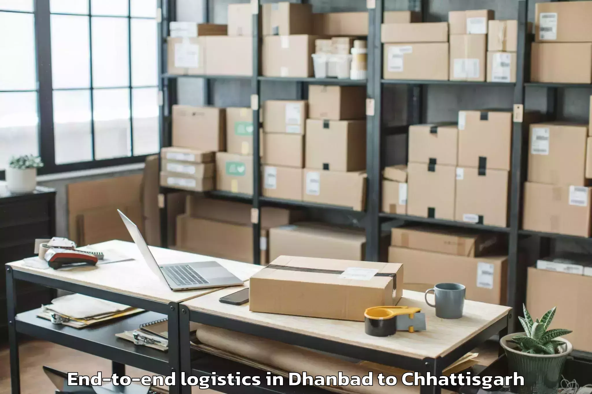 Book Dhanbad to Gharghoda End To End Logistics Online